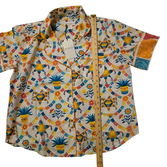 NWT Denise Rae M Pajama Set W/Accessories Organic Poplin Preppy Sustainable - Picture 5 of 8